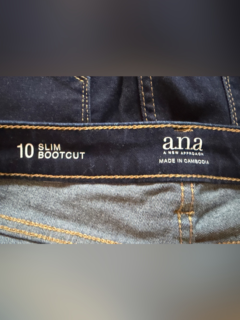 a.n.a Women's Boot Cut Jeans in Dark Blue - Picture 3 of 3